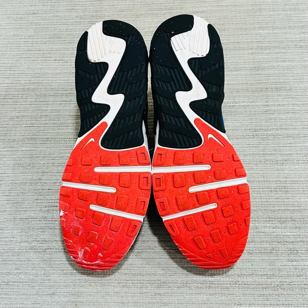 Size 12 -Nike Air Max Excee Hyper Blue White Red‎ Leather Tan Suede (CD4165-101)